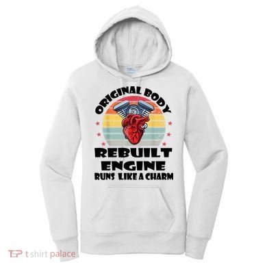 Original Body Rebuilt Engine Runs Like A Charm Car Engine Heart Women's Hoodie