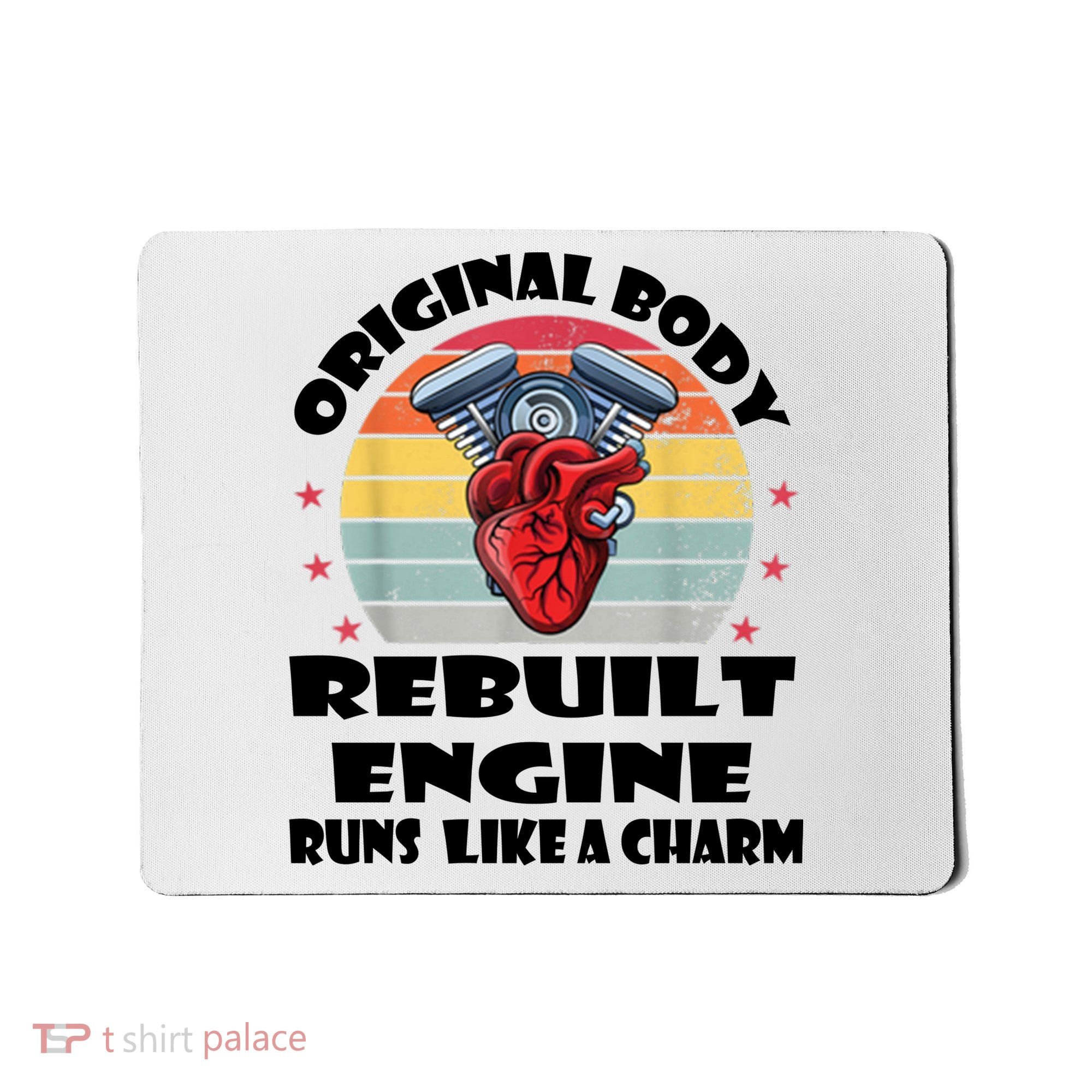 Original Body Rebuilt Engine Runs Like A Charm Car Engine Heart Mousepad
