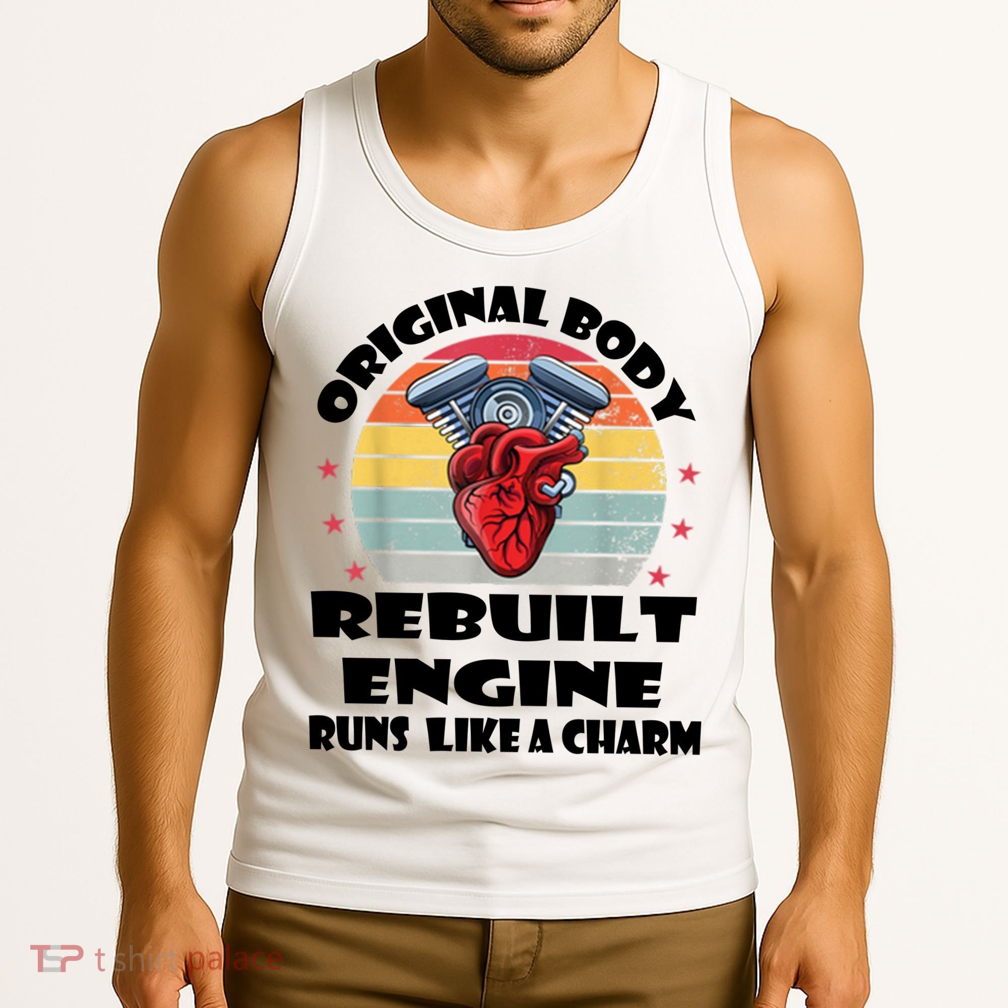 Original Body Rebuilt Engine Runs Like A Charm Car Engine Heart Tank Top