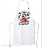 Overstimulated But Still Festive Funny X-mas Skeleton Apron thumb 0