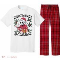 Overstimulated But Still Festive Funny X-mas Skeleton Pajama Set thumb 0