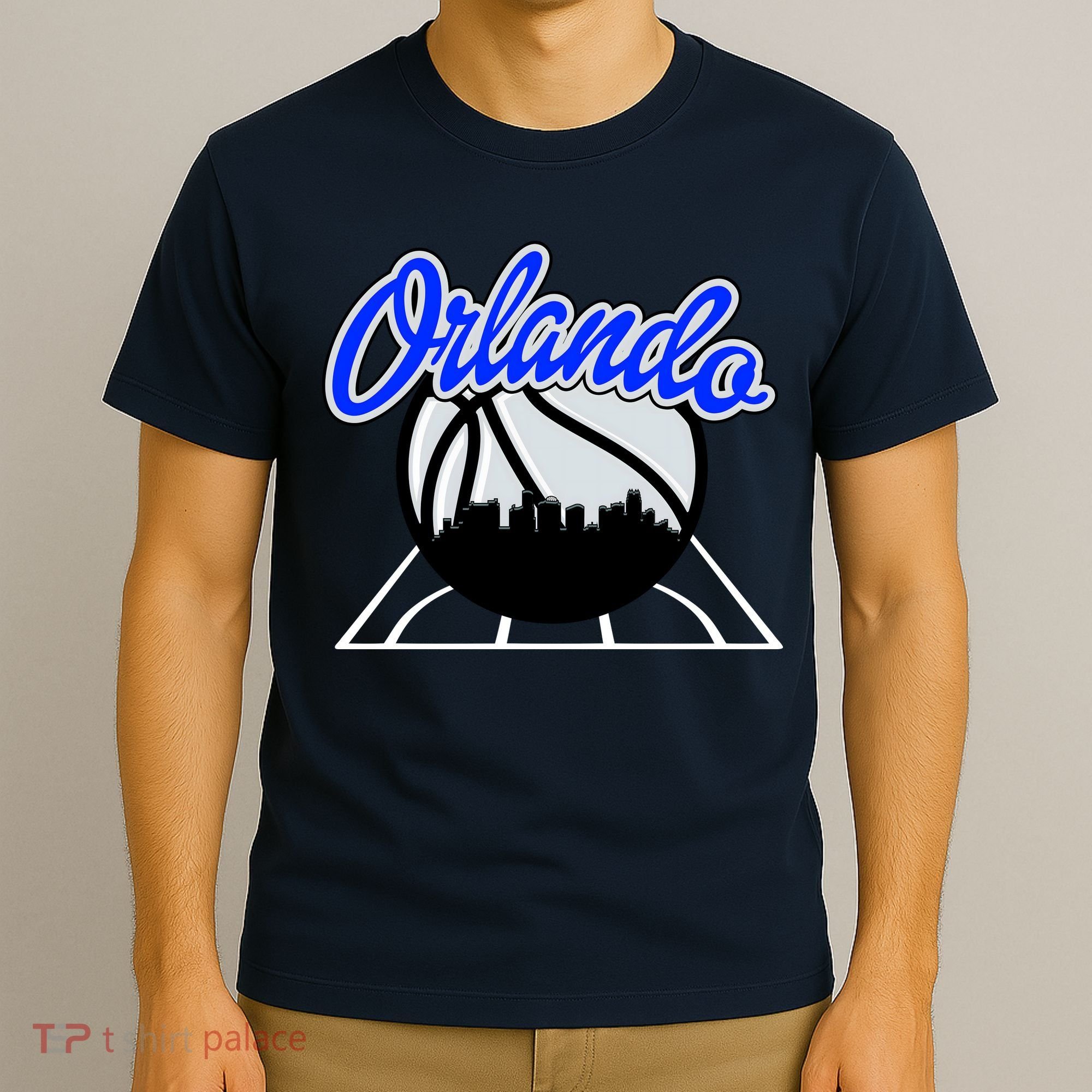 Orlando Basketball Skyline T-Shirt