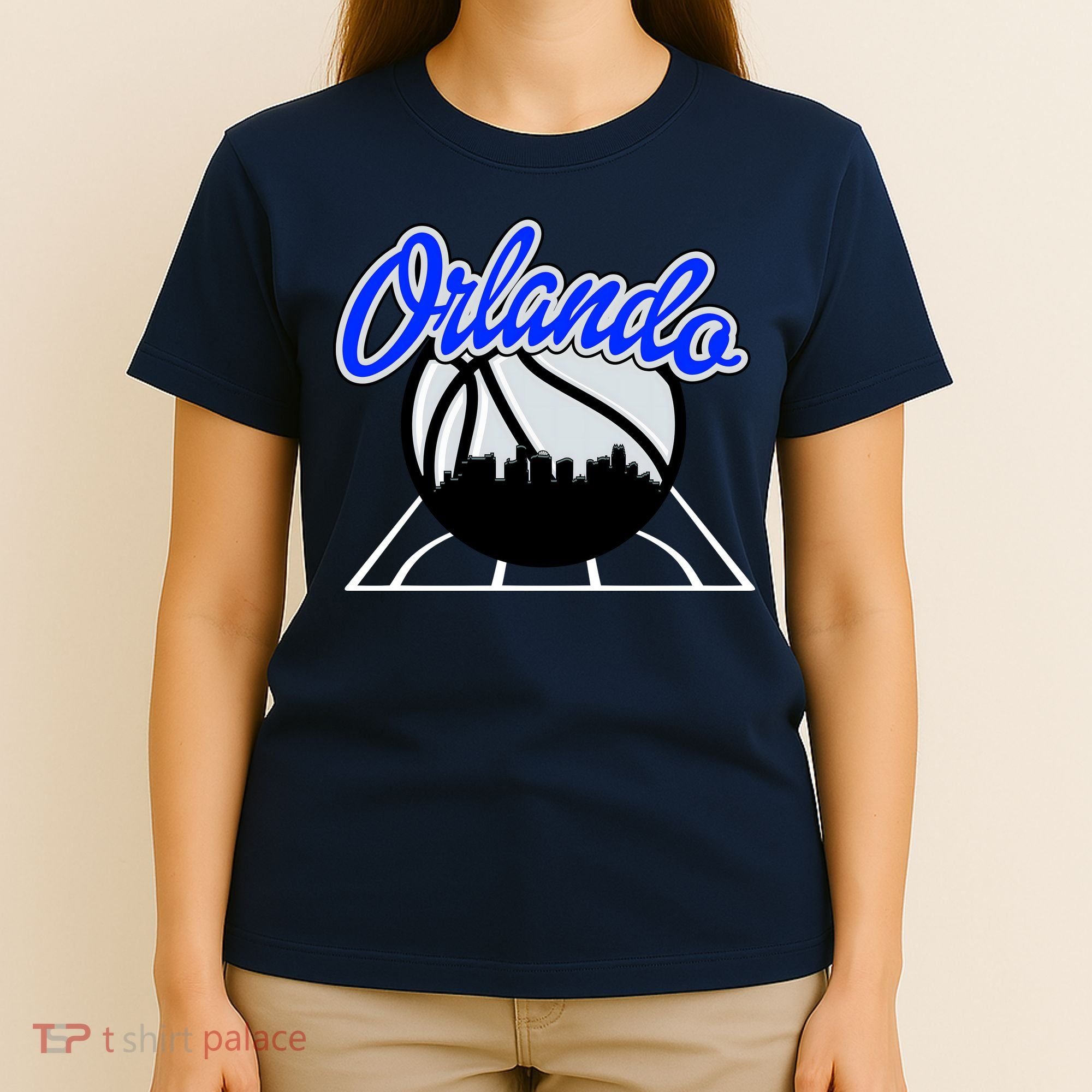 Orlando Basketball Skyline T-Shirt