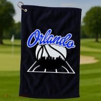 Orlando Basketball Skyline Golf Towel thumb 1