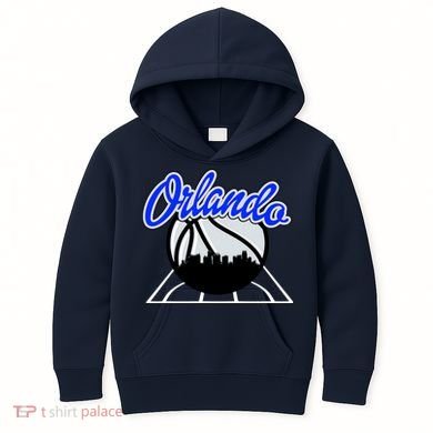 Orlando Basketball Skyline Kids Hoodie