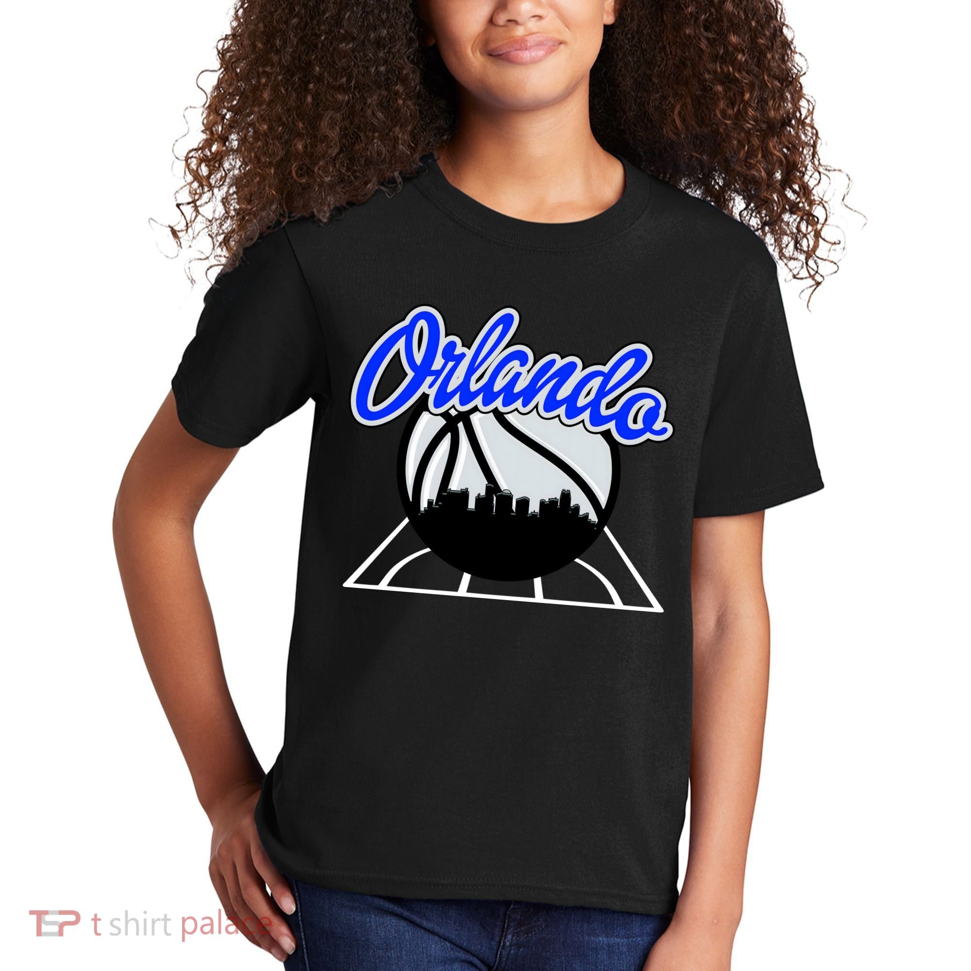 Orlando Basketball Skyline Kids T-Shirt