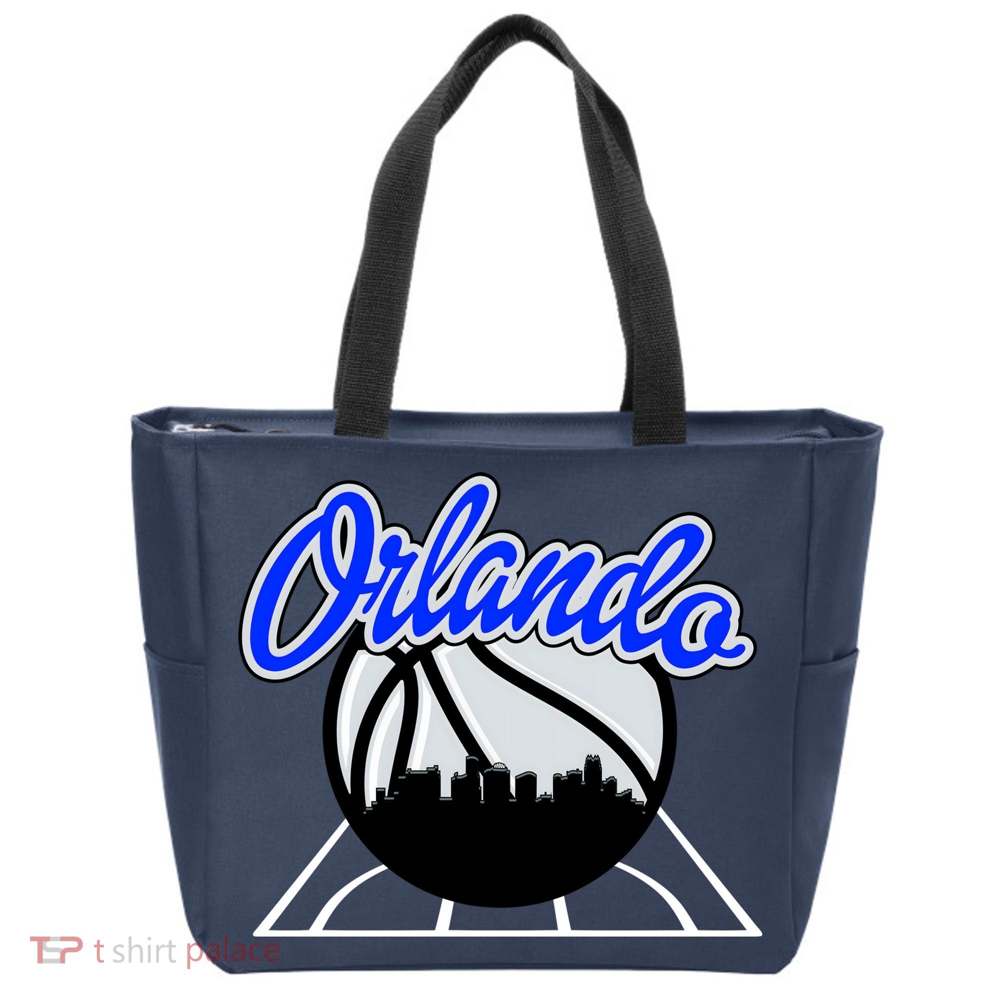 Orlando Basketball Skyline Tote Bag