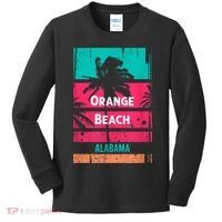 Orange Beach Souvenir Alabama Reminder Kids Long Sleeve Shirt thumb 0