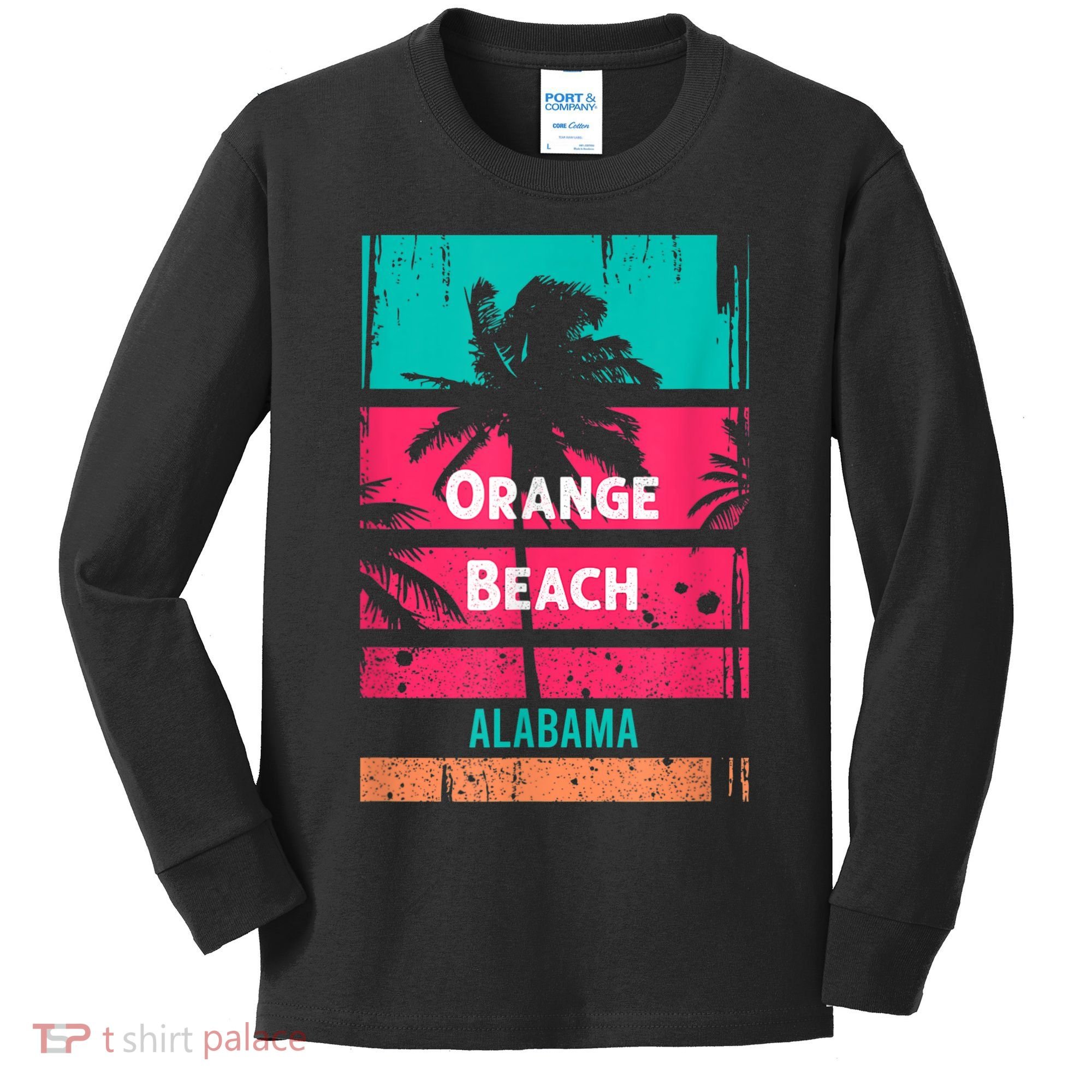 Orange Beach Souvenir Alabama Reminder Kids Long Sleeve Shirt