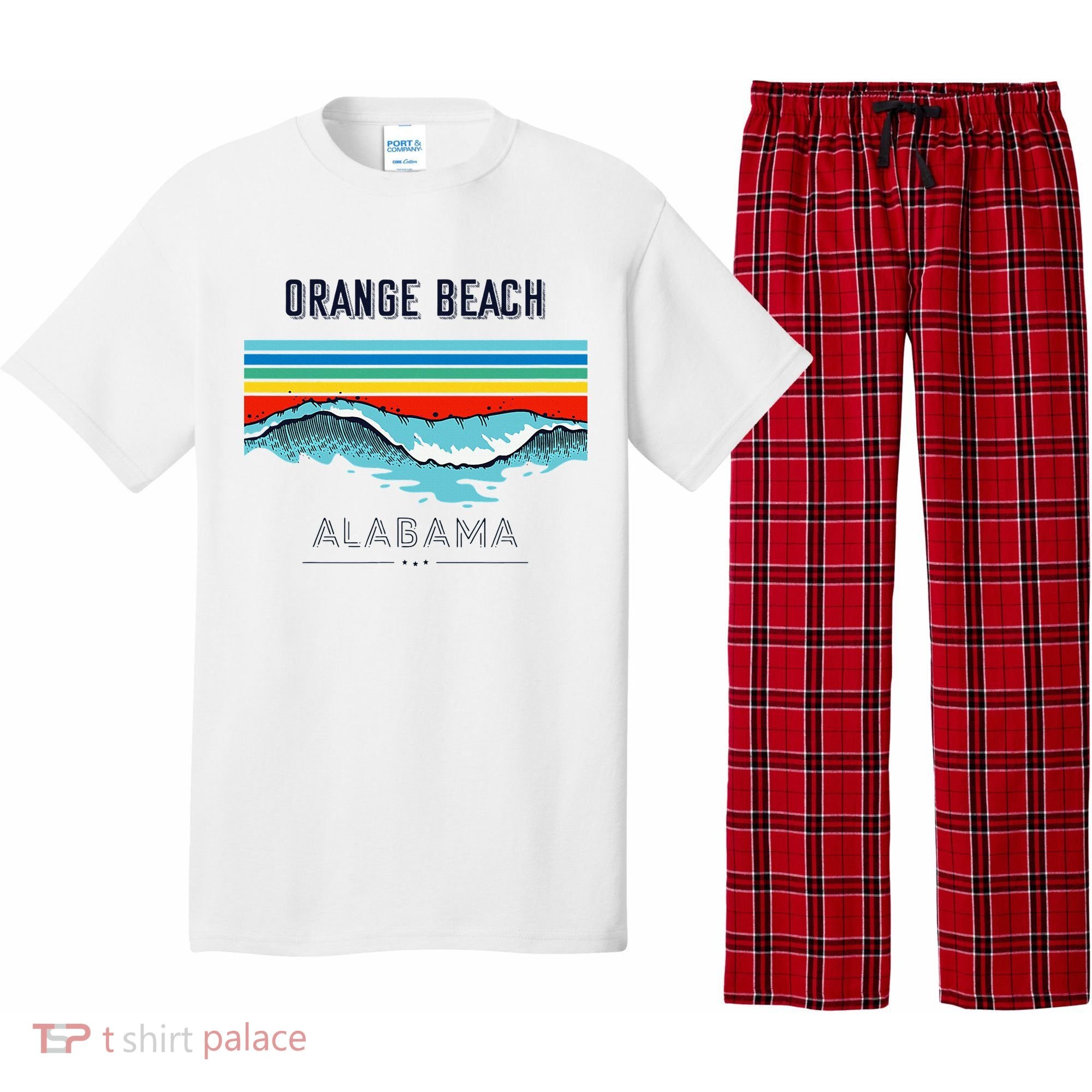 Orange Beach Souvenir Alabama Reminder Pajama Set