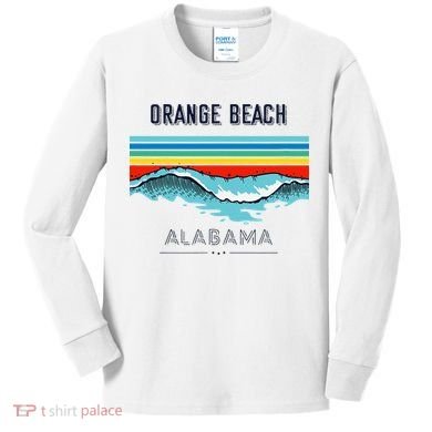 Orange Beach Souvenir Alabama Reminder Kids Long Sleeve Shirt