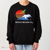 Ocean Beach San Diego California Sunset Ob Parrot Women's Sweatshirt thumb 0
