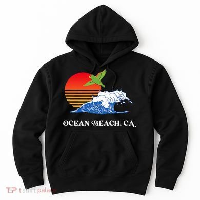Ocean Beach San Diego California Sunset Ob Parrot Hoodie