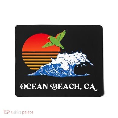 Ocean Beach San Diego California Sunset Ob Parrot Mousepad