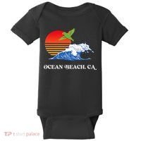 Ocean Beach San Diego California Sunset Ob Parrot Baby Bodysuit thumb 0