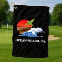Ocean Beach San Diego California Sunset Ob Parrot Golf Towel thumb 1