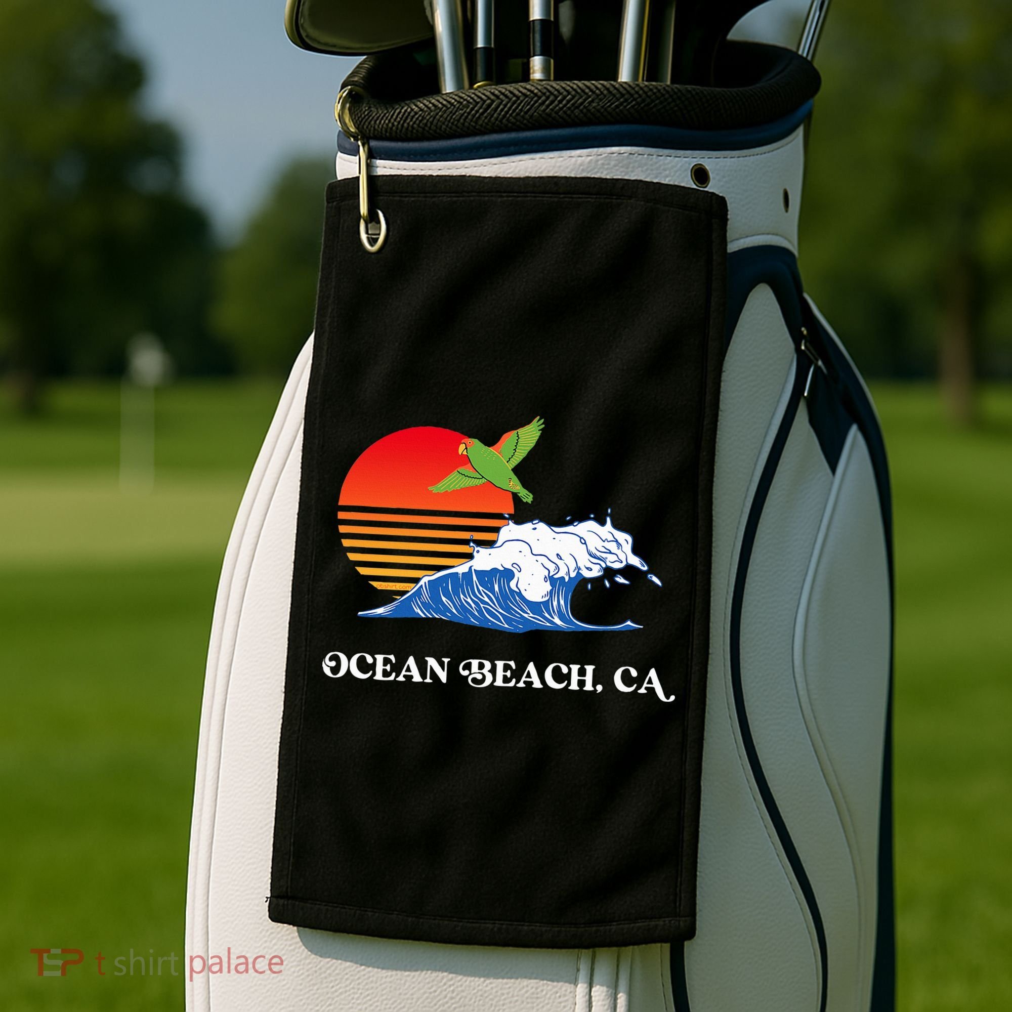Ocean Beach San Diego California Sunset Ob Parrot Golf Towel