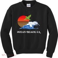 Ocean Beach San Diego California Sunset Ob Parrot Kids Sweatshirt thumb 0