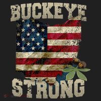 Ohio Buckeye Strong Ohio USA Flag Overlay Golf Towel thumb 3