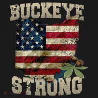 Ohio Buckeye Strong Ohio USA Flag Overlay Women's T-Shirt thumb 6