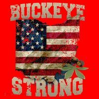 Ohio Buckeye Strong Ohio USA Flag Overlay Santa Hat thumb 1
