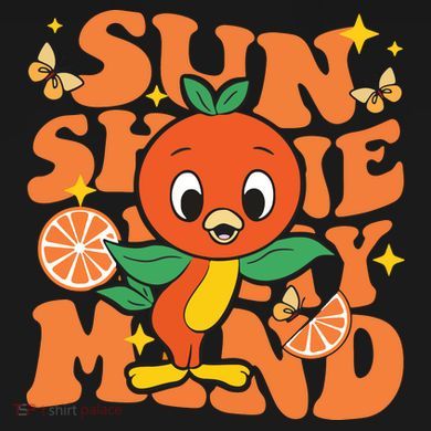 Orange Bird Sunshine Button
