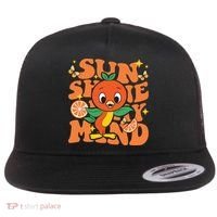 Orange Bird Sunshine Flat Bill Trucker Hat thumb 0