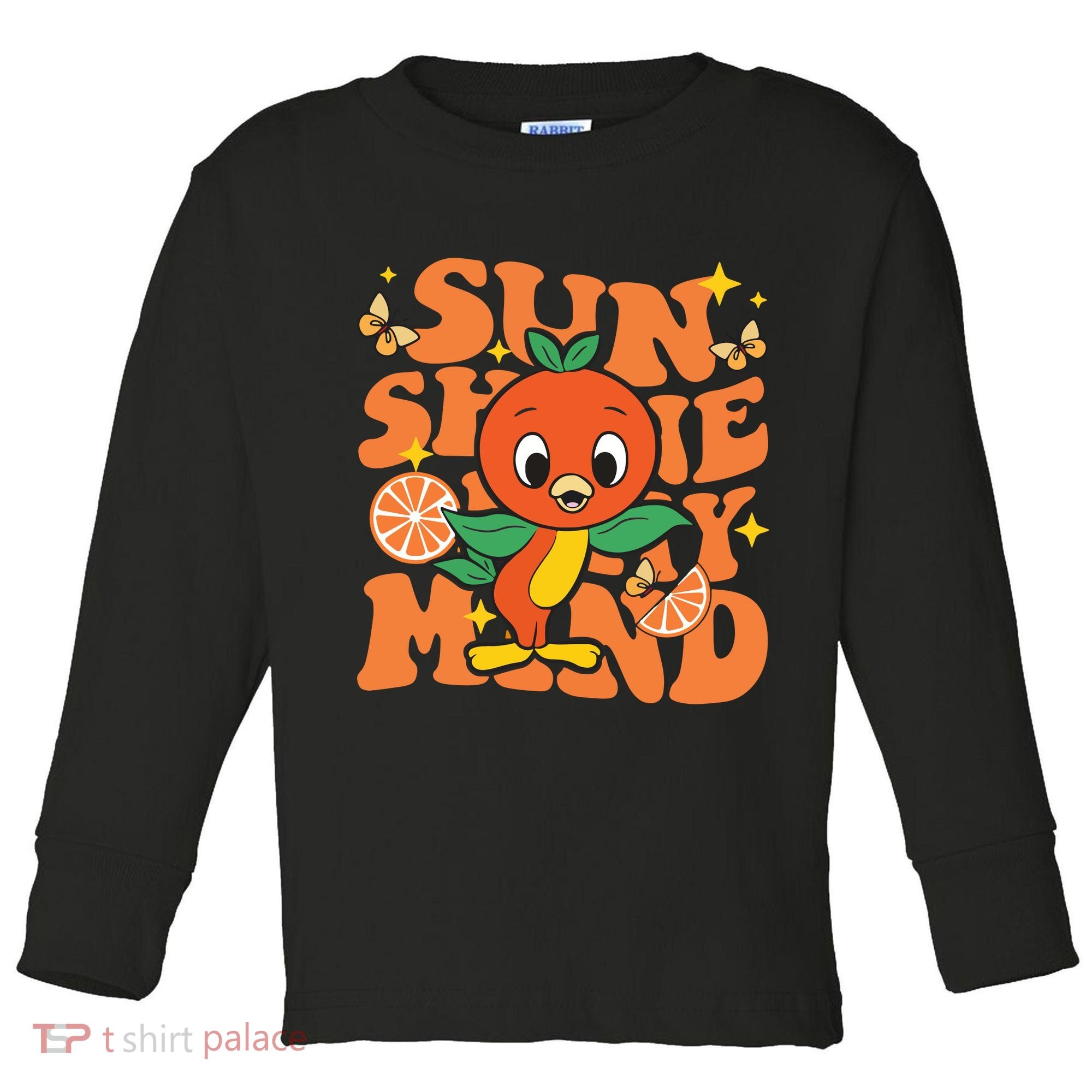 Orange Bird Sunshine Toddler Long Sleeve Shirt