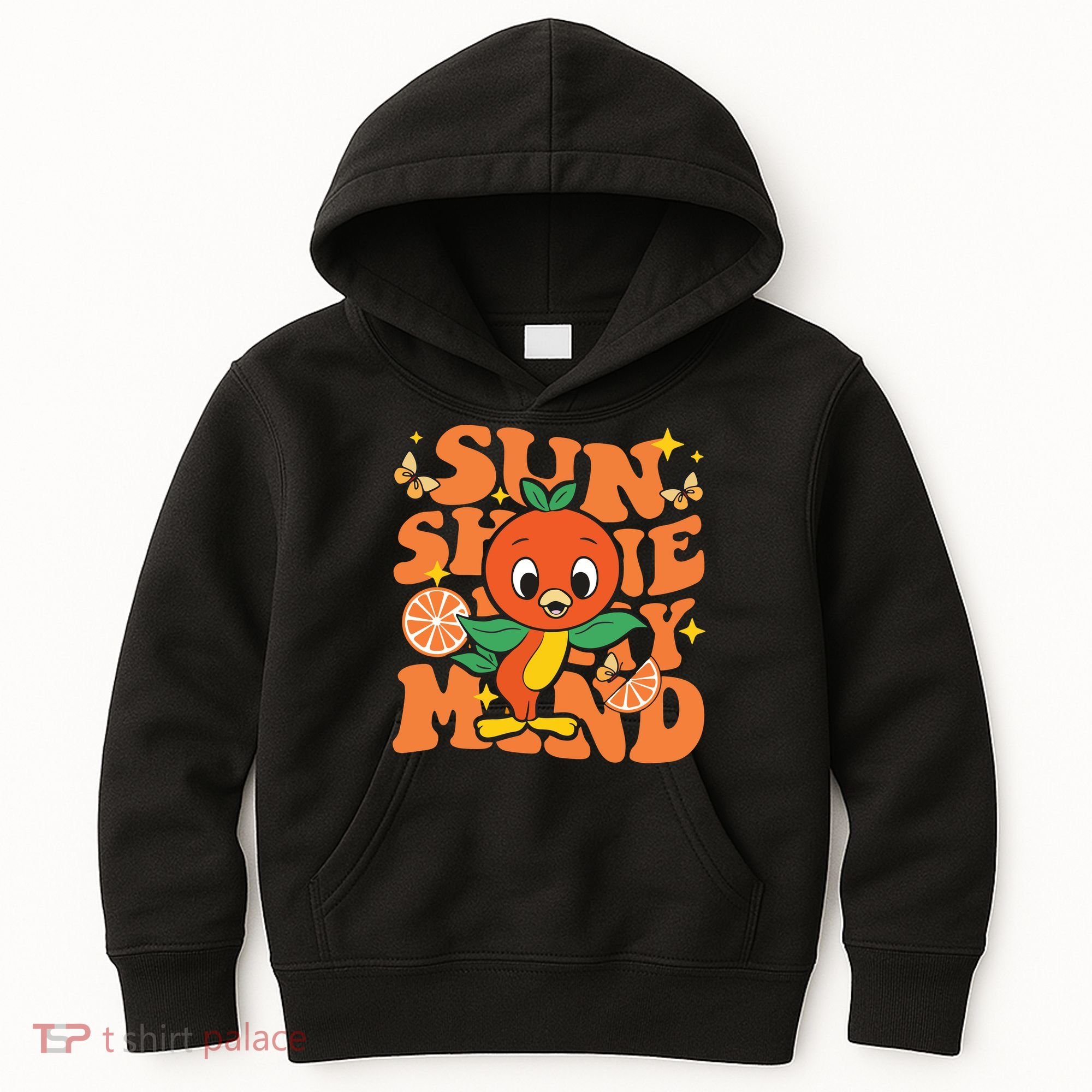 Orange Bird Sunshine Kids Hoodie