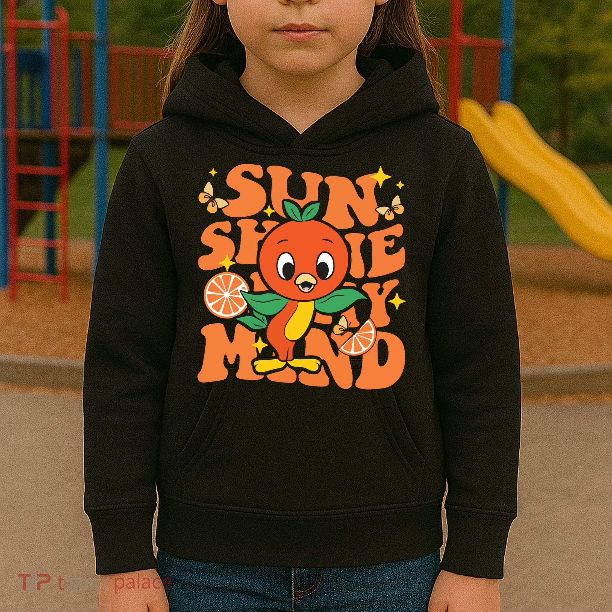 Orange Bird Sunshine Kids Hoodie
