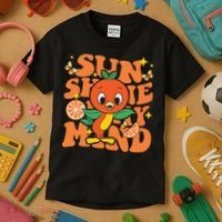 Orange Bird Sunshine Kids T-Shirt thumb 3