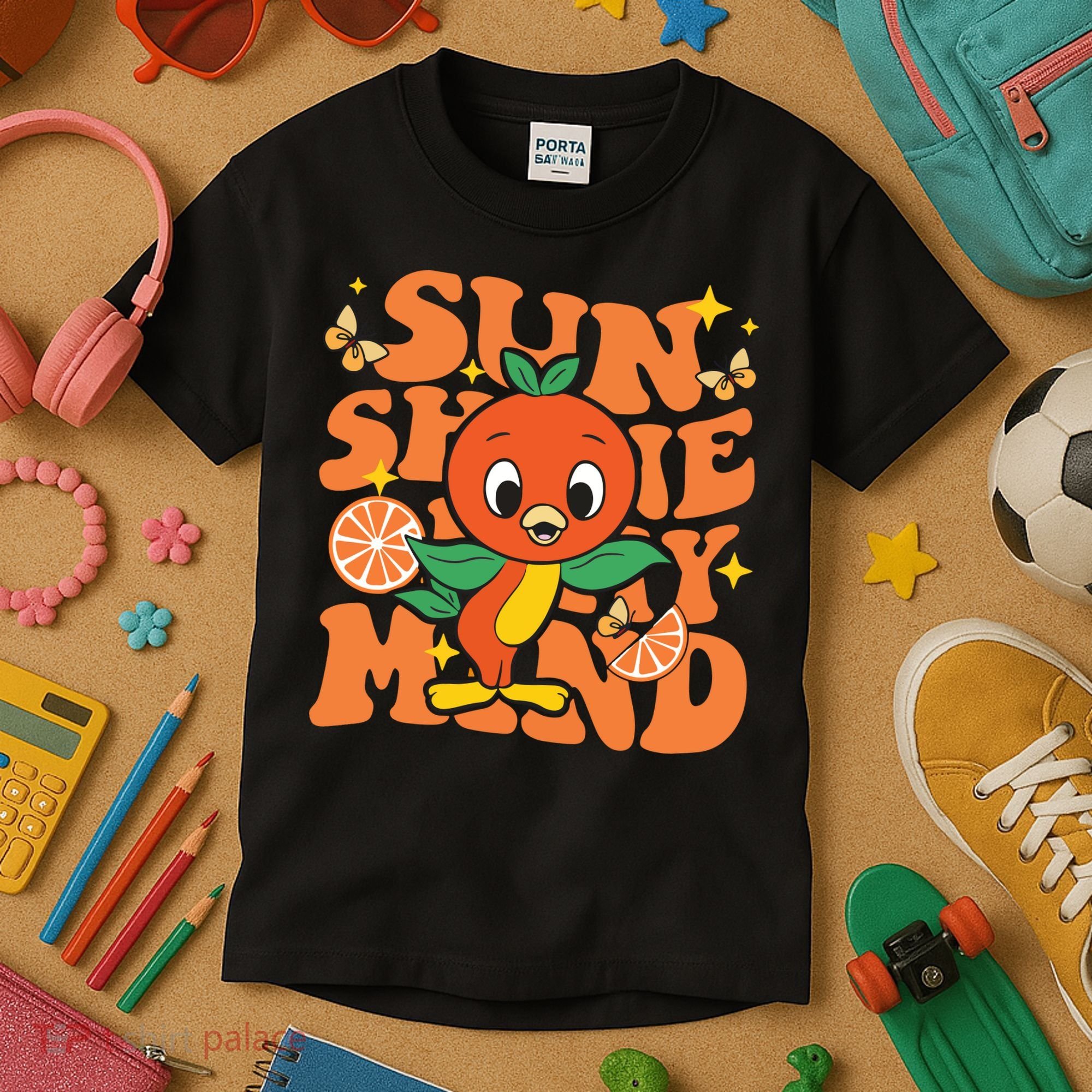 Orange Bird Sunshine Kids T-Shirt