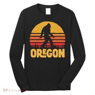 Oregon Bigfoot Sasquatch & Sun Long Sleeve Shirt