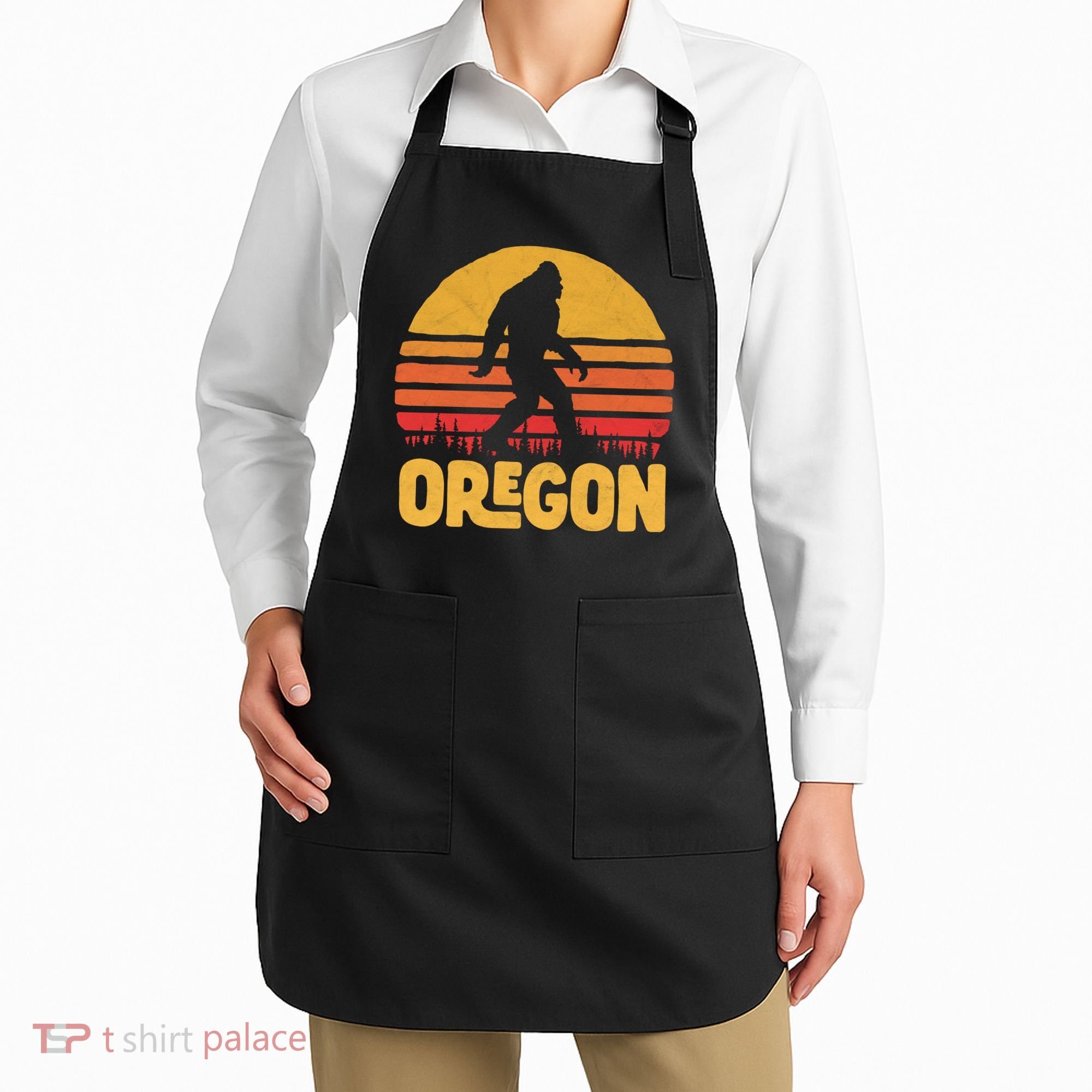 Oregon Bigfoot Sasquatch & Sun Apron