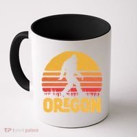 Oregon Bigfoot Sasquatch & Sun Coffee Mug thumb 0
