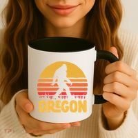 Oregon Bigfoot Sasquatch & Sun Coffee Mug thumb 3