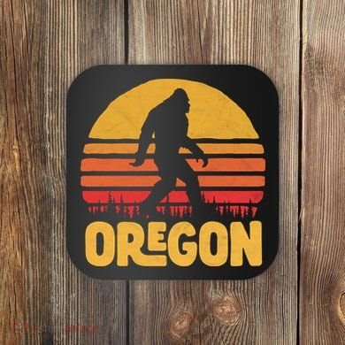 Oregon Bigfoot Sasquatch & Sun Coaster