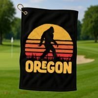 Oregon Bigfoot Sasquatch & Sun Golf Towel thumb 1