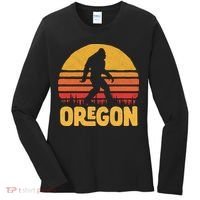 Oregon Bigfoot Sasquatch & Sun Women's Long Sleeve Shirt thumb 0