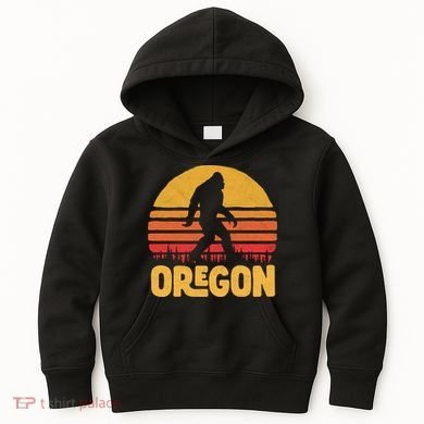 Oregon Bigfoot Sasquatch & Sun Kids Hoodie
