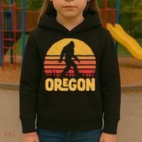 Oregon Bigfoot Sasquatch & Sun Kids Hoodie thumb 3