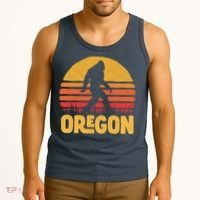 Oregon Bigfoot Sasquatch & Sun Tank Top thumb 3