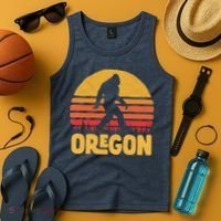 Oregon Bigfoot Sasquatch & Sun Tank Top thumb 4
