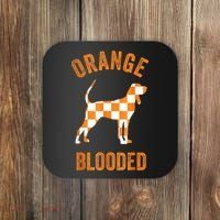 Orange Blooded Tennessee Hound Native Home TN Rocky Top Coaster thumb 0