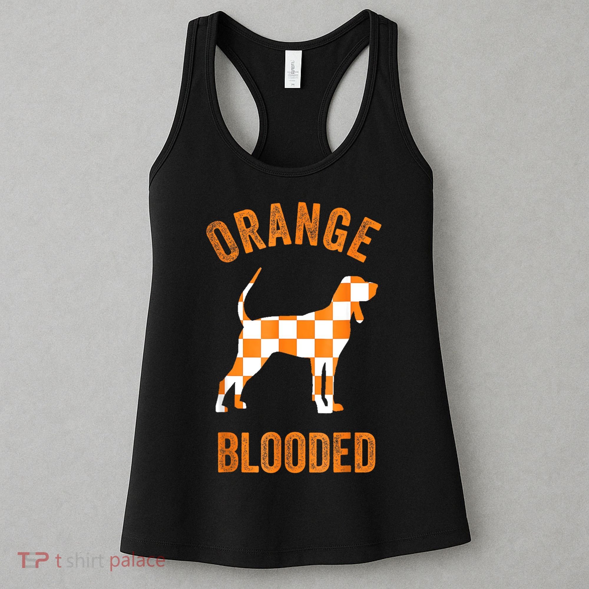 Orange Blooded Tennessee Hound Native Home TN Rocky Top Women's Tank Top