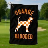Orange Blooded Tennessee Hound Native Home TN Rocky Top Golf Towel thumb 1