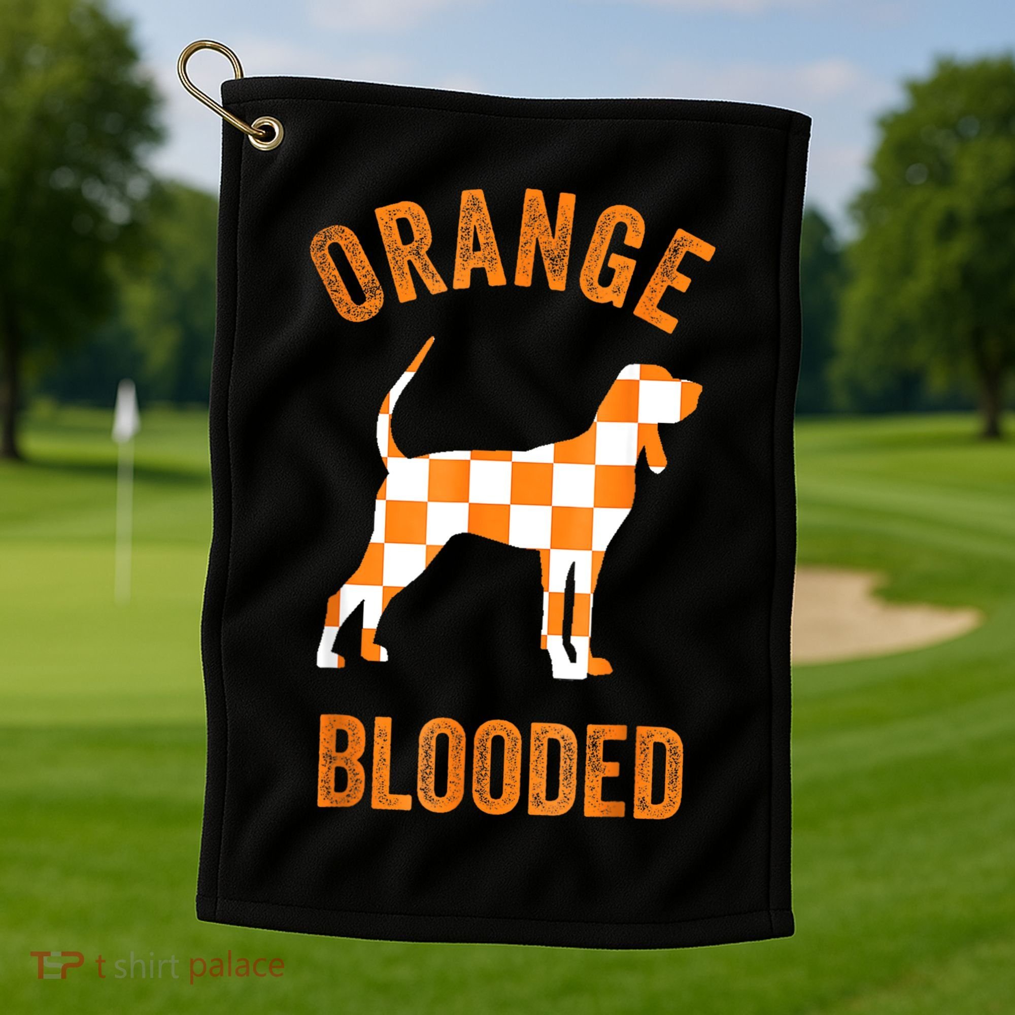 Orange Blooded Tennessee Hound Native Home TN Rocky Top Golf Towel