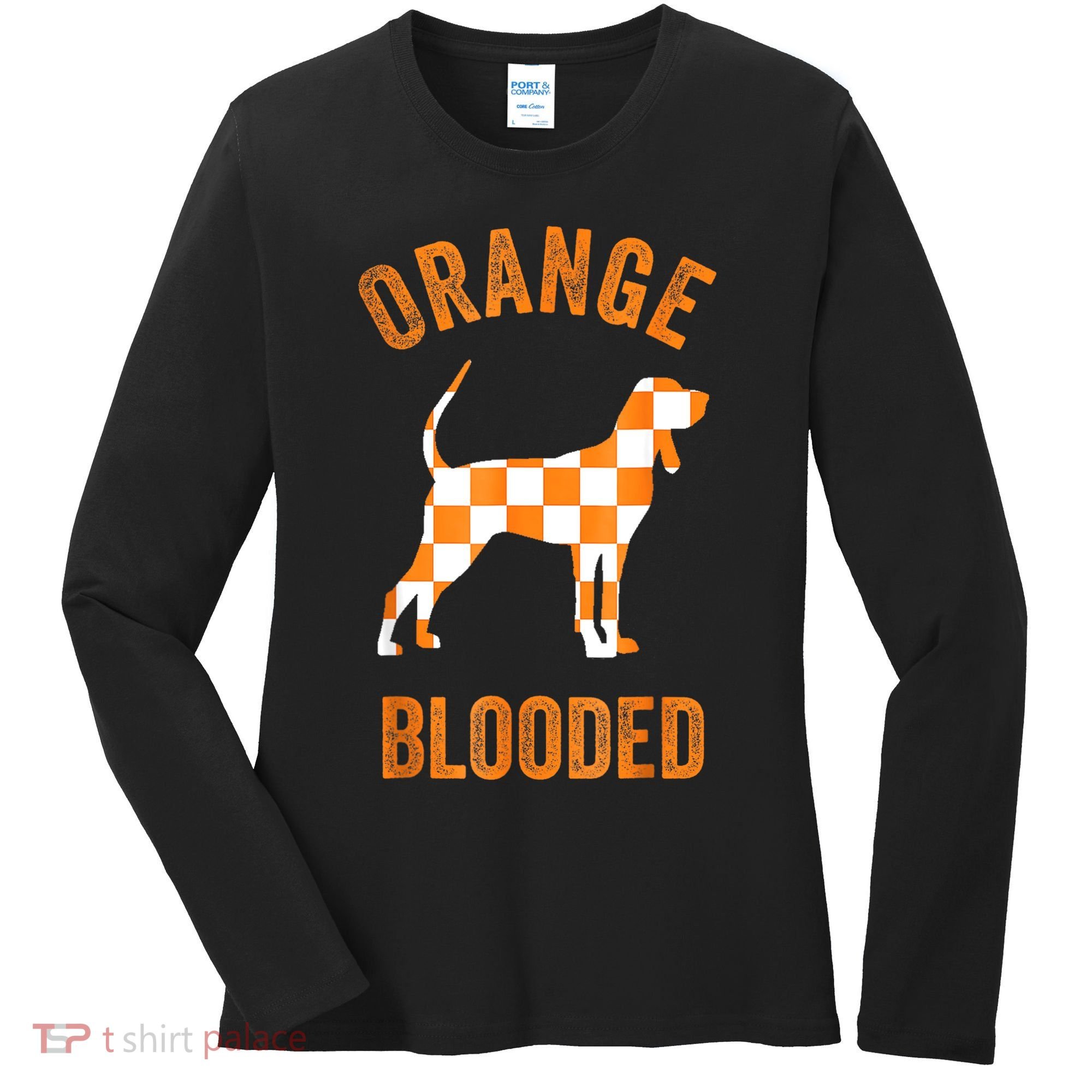 Orange Blooded Tennessee Hound Native Home TN Rocky Top Women's Long Sleeve Shirt