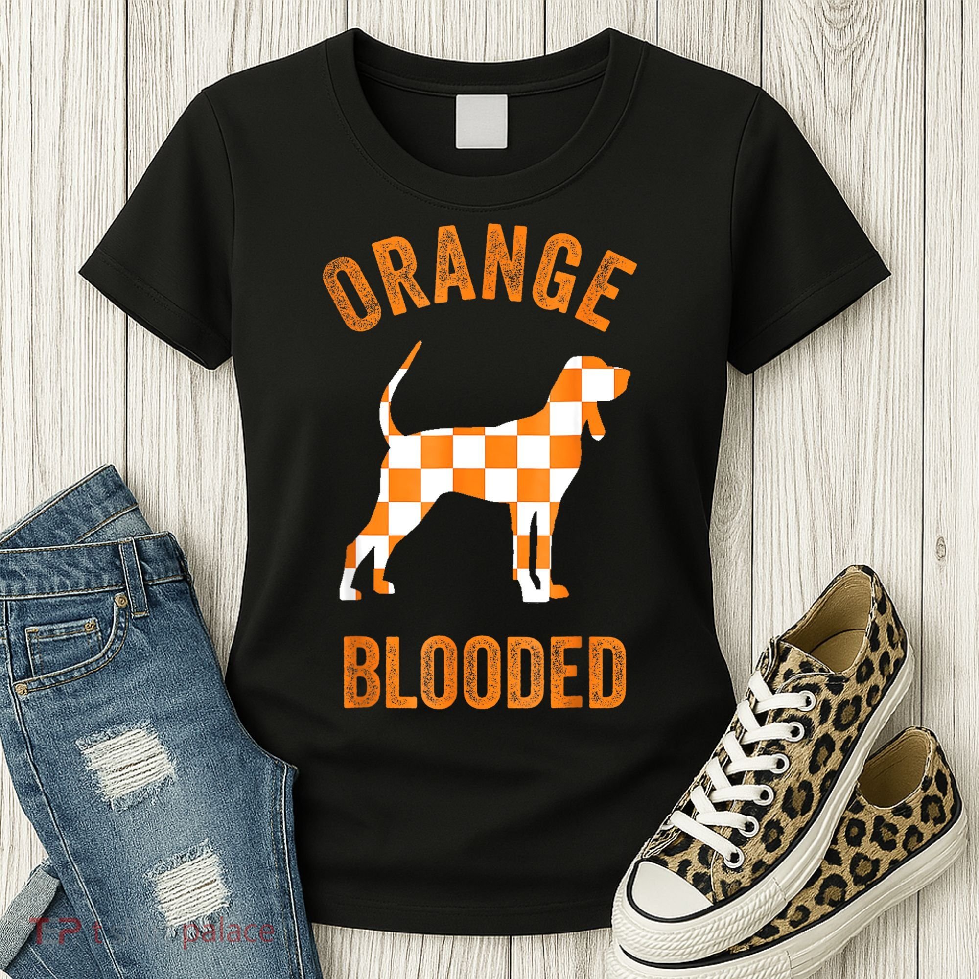 Orange Blooded Tennessee Hound Native Home TN Rocky Top Women's T-Shirt