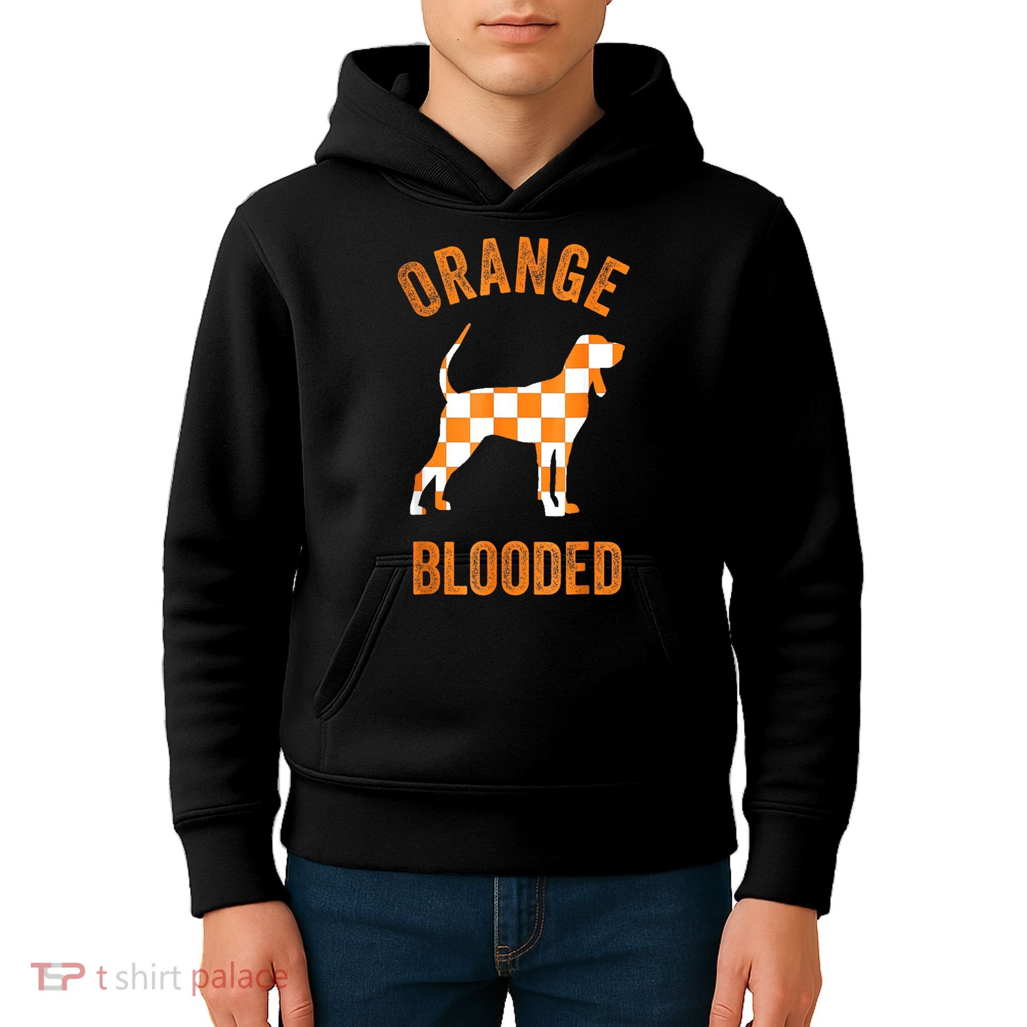 Orange Blooded Tennessee Hound Native Home TN Rocky Top Kids Hoodie